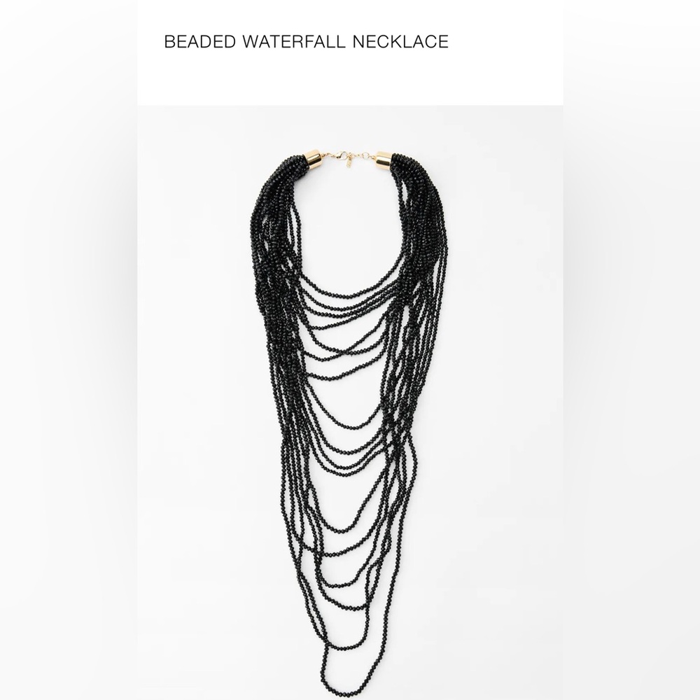 Elegant Black Beaded Necklace